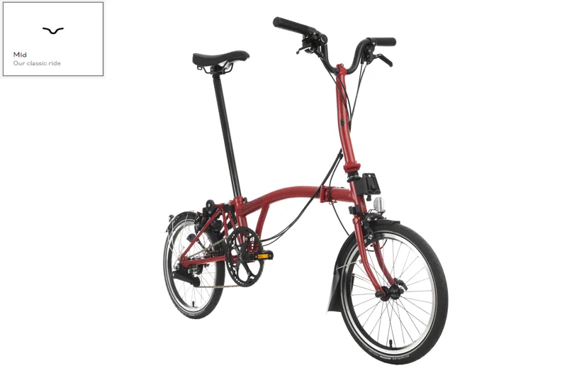 Brompton C Line Explore Folding Bike 2023 in House Red and Black-1